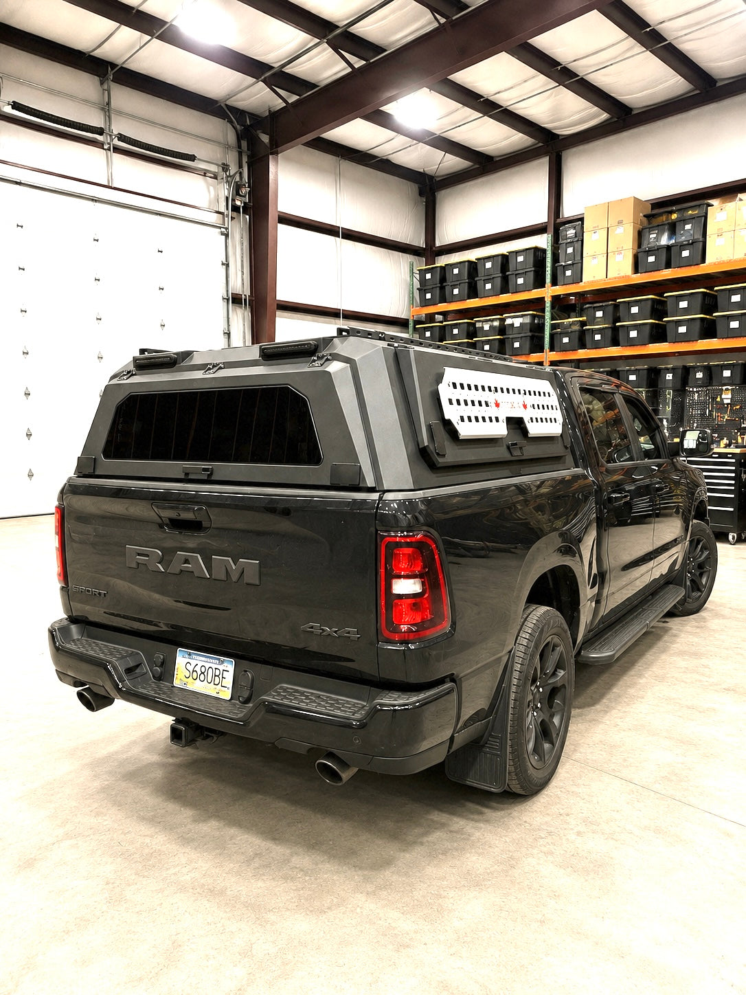 Maple4x4 2019-2026 Dodge Ram 1500 New Body style 5.7ft Bed Premium One-Piece Aluminum Truck Cap Canopy