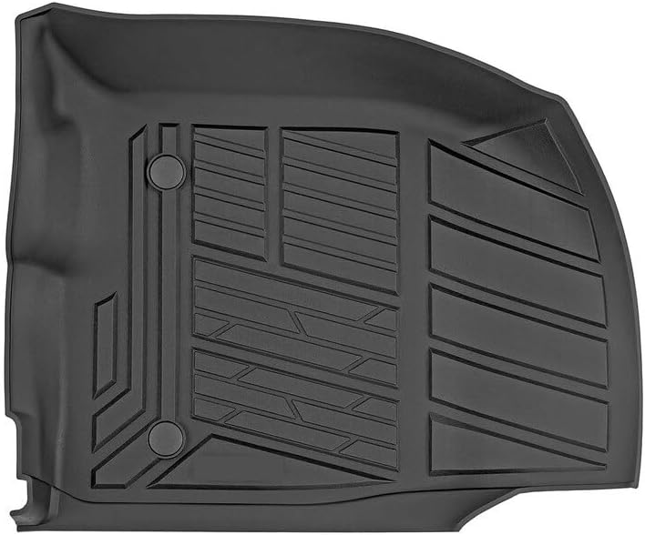 Floor Mats Fits for 2019-2025 Chevy Silverado/GMC Sierra 1500 & 2020-25 Sierra 2500/3500 HD Crew Cab | Custom Fit TPE All Weather | Non-Slip Textured Surface | 3pcs Black