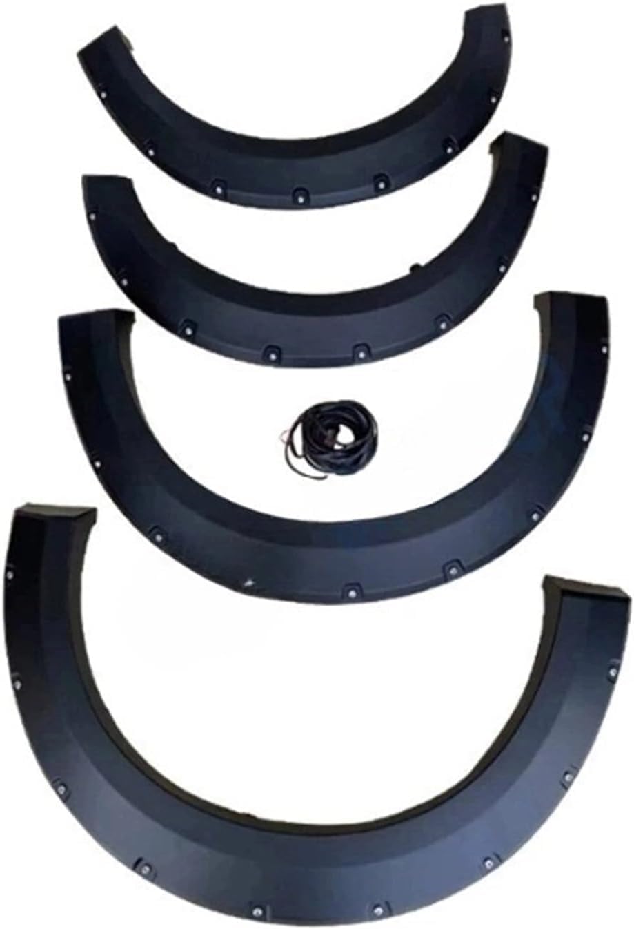 2021-2024 Ford F150 (Excludes Lightning) Pocket Style Riveted Fender Flares, 4-Piece Set, Black