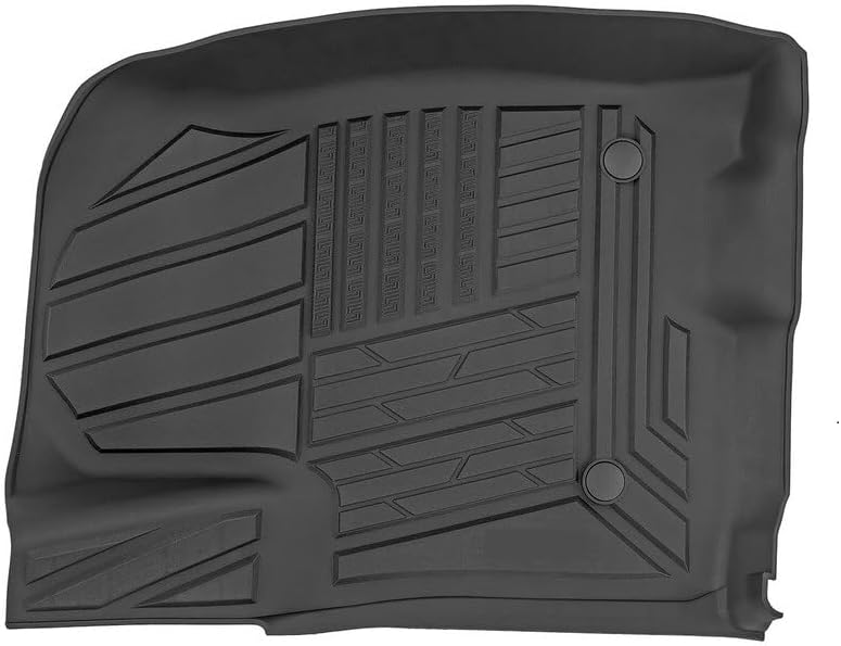 Floor Mats Fits for 2019-2025 Chevy Silverado/GMC Sierra 1500 & 2020-25 Sierra 2500/3500 HD Crew Cab | Custom Fit TPE All Weather | Non-Slip Textured Surface | 3pcs Black