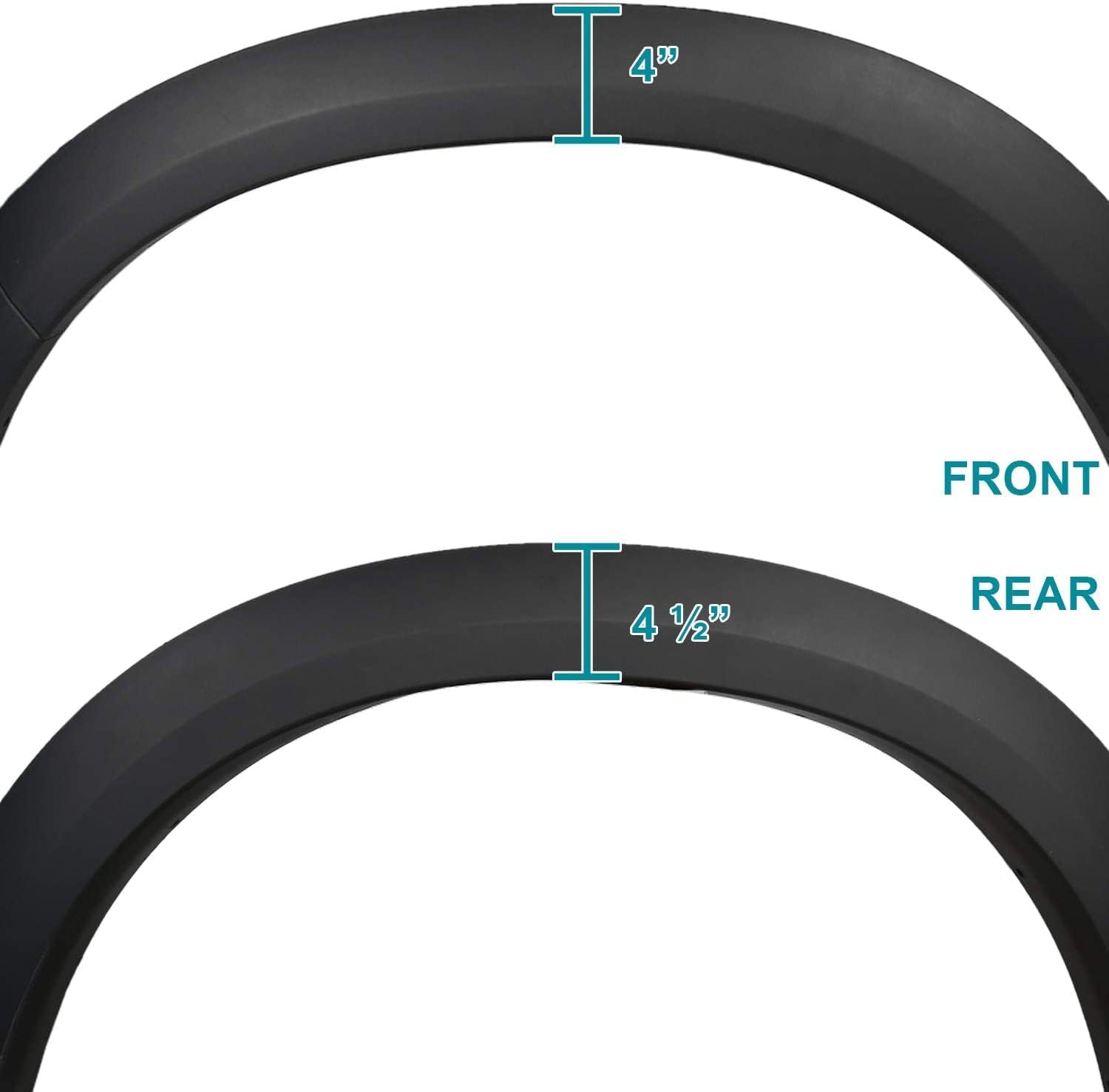 2009-2018 Ram 1500 & 2019-2022 Ram 1500 Classic Model Fender Flares – Factory Style OEM, Set of 4 (Excludes R&T Models, Fits Metal Bumper Only, Does NOT Fit New Body Style)