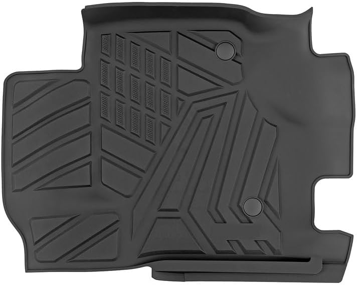 Floor Mats Fits for 2017-2025 Ford F-250/F-350 Super Duty Crew Cab | Custom Fit TPE All Weather | Non-Slip Textured Surface | Front and Rear Row - 3pcs Black