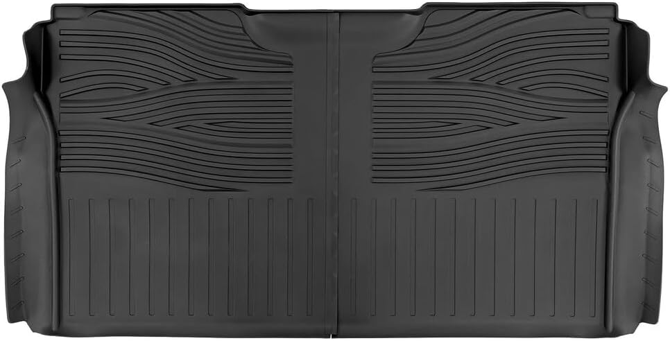 Floor Mats Fit 2015-2025 Ford F-150 SuperCrew Cab (Includes 22-25 Lightning), Custom Fit TPE All Weather | Non-Slip Textured Surface | Front and Rear Row - 3pcs Black