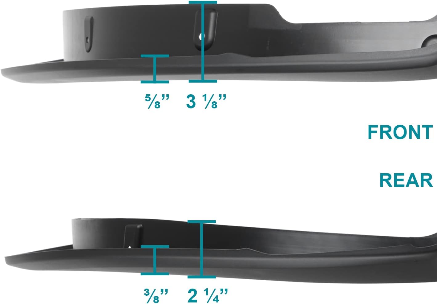 Maple4x4 OE Replacement Fender Flares Compatible with 2018-2020 Ford F150 (only for trucks with factory flares) | (Excludes Platinum & Raptor Model) Smooth Black Paintable