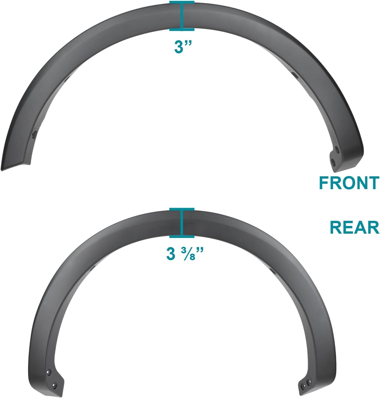 Maple4x4 OE Replacement Fender Flares Compatible with 2018-2020 Ford F150 (only for trucks with factory flares) | (Excludes Platinum & Raptor Model) Smooth Black Paintable