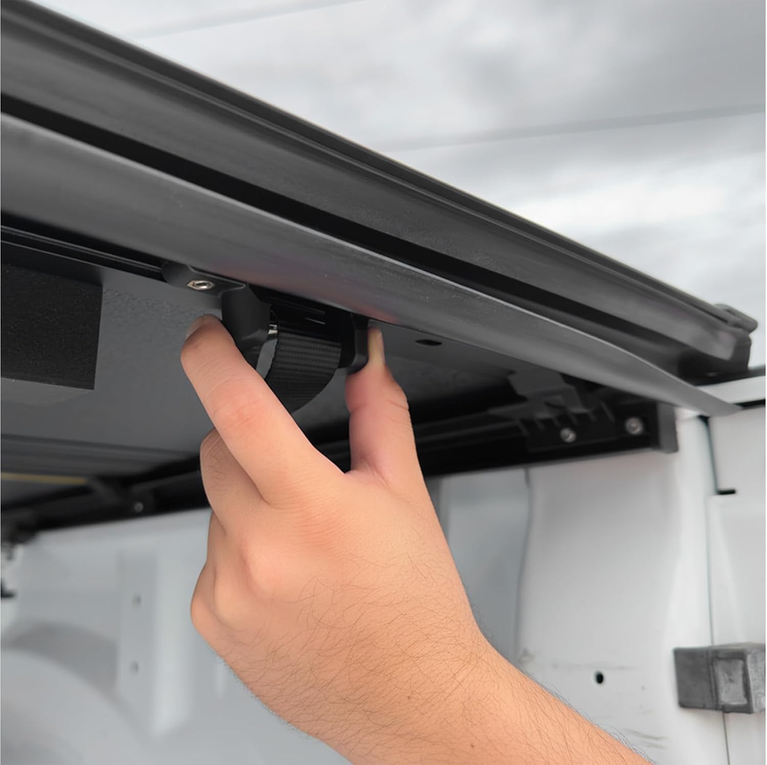 Hard tri-fold flip up Truck Bed Tonneau Cover Compatible with 2019-2025 Chevy Silverado GMC Sierra 1500 5.8ft Box Only | Flush Aluminium Panels