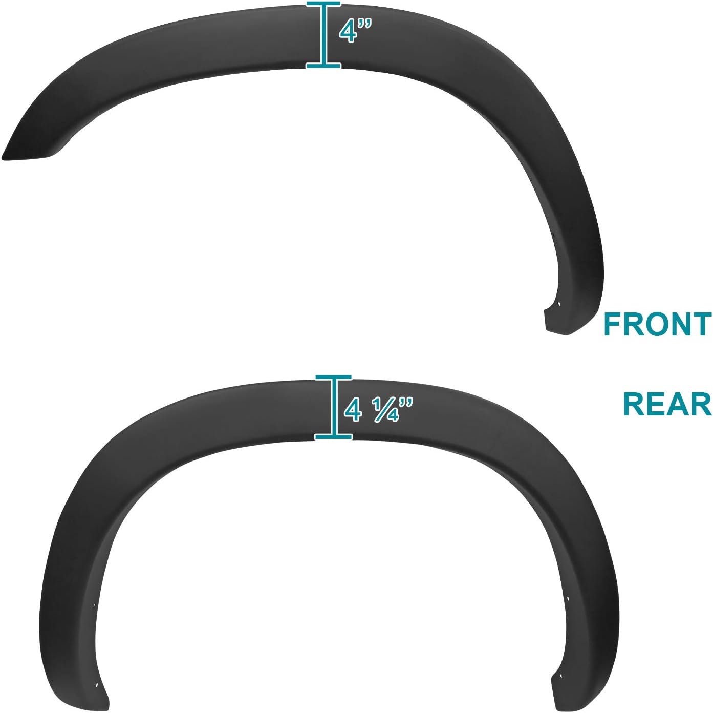 Maple4x4 Compatible with 2002-2008 Dodge Ram1500 2003-2009 Dodge Ram 2500 3500 6.5ft Bed (Not for 8' Bed and Dually Models) OEM Factory Style Fender Flares | Smooth black paintable - OE301