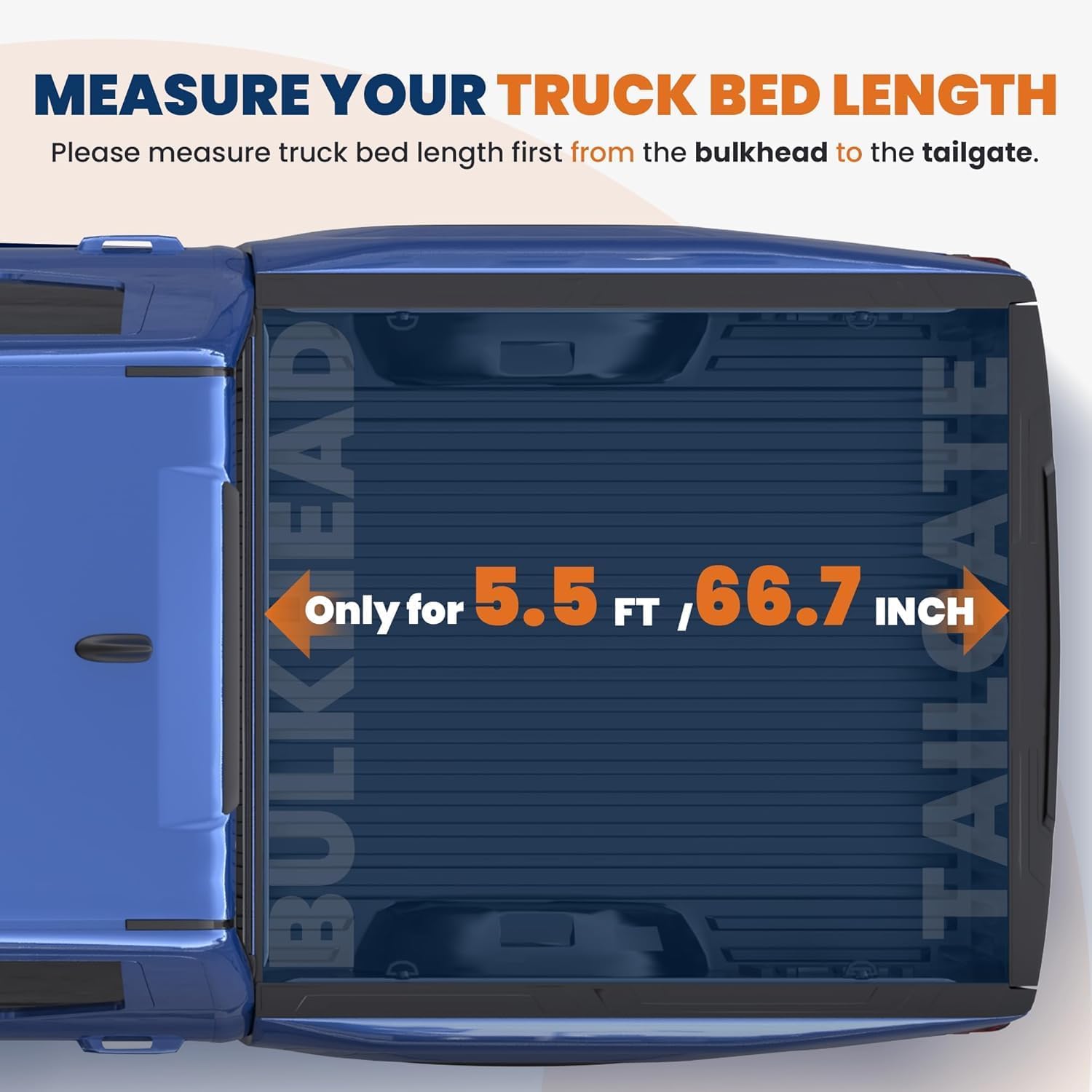 Hard Tri-fold Truck Bed Tonneau Cover Compatible with 2014-2025 Toyota Tundra 5.5 FT (67") Bed (Excludes Trail Special Edition Storage Boxes)