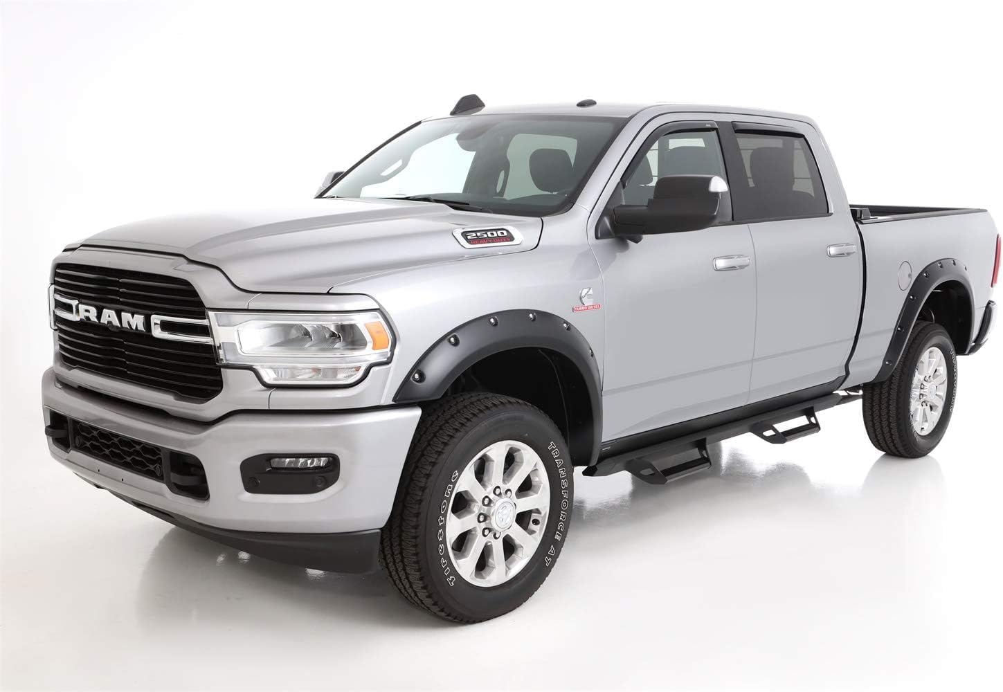 2019-2024 Dodge Ram 2500 & 3500 Pocket Bolt-Riveted Fender Flares – Smooth Black, Set of 4 (Not for Dually Models)