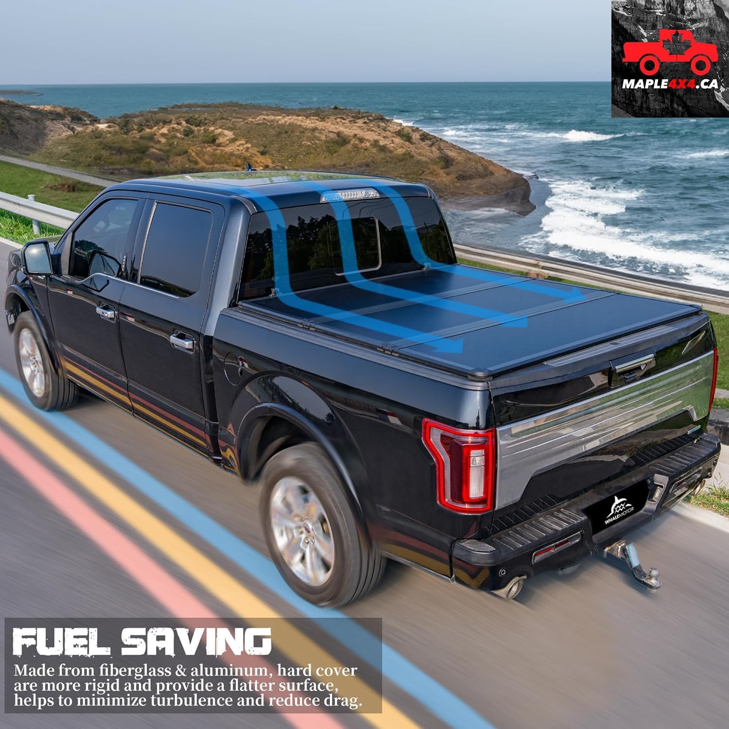 Hard Folding Truck Bed Tonneau Cover Compatible with Toyota Tundra 2022 2023 2024 2025 6.5ft Standard Box, Tri Fold Style