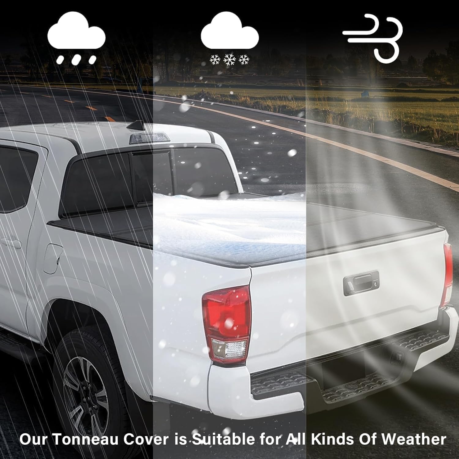 Hard Tri-Fold Tonneau Cover Fits 2020-2025 Chevy Silverado/GMC Sierra 2500 HD 3500 HD with 6.9ft (82.2in) Truck Bed w/o Multi-Flex Tailgate