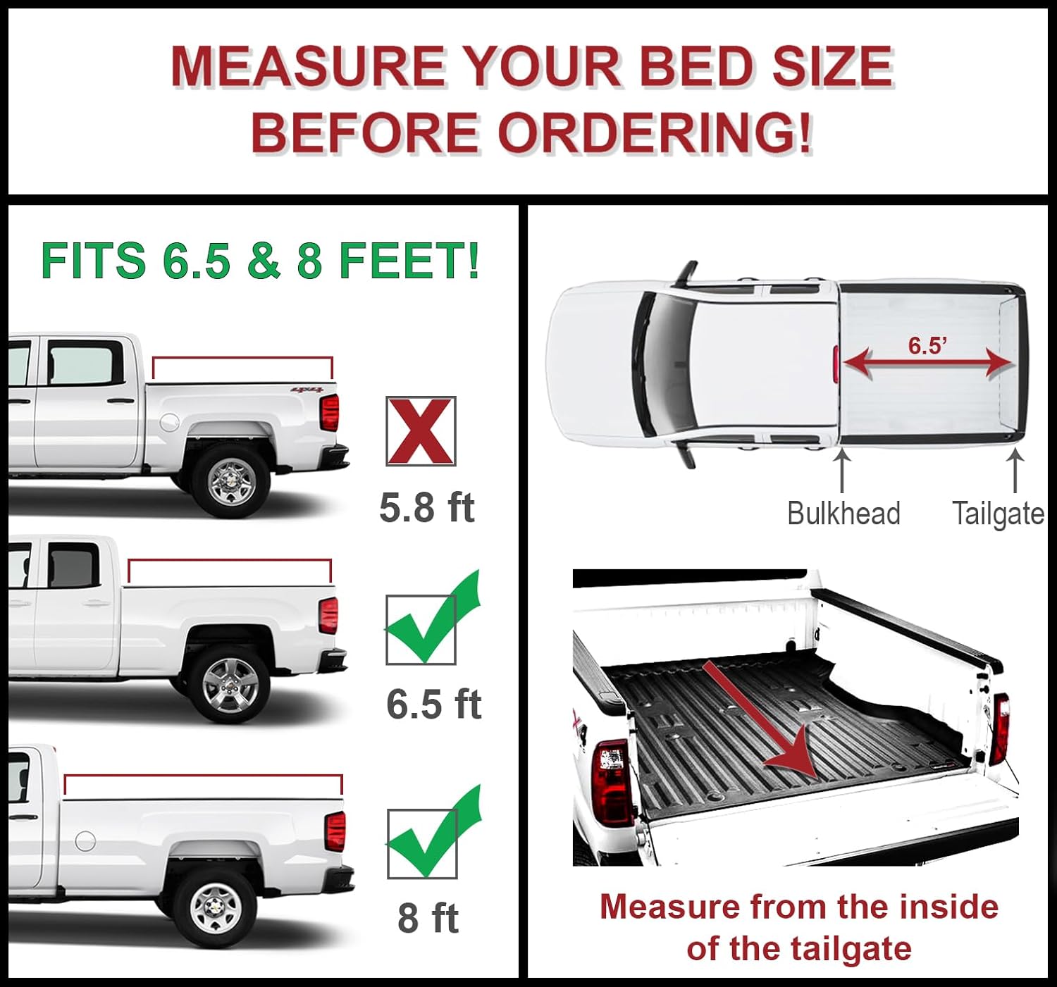 Maple4x4 2014-2018 Chevy Silverado 1500, 2015-2019 Chevy Silverado 2500 3500 6.5ft & 8ft Bed Pocket Bolt-Riveted Fender Flares (NOT FOR GMC SIERRA) - FF207