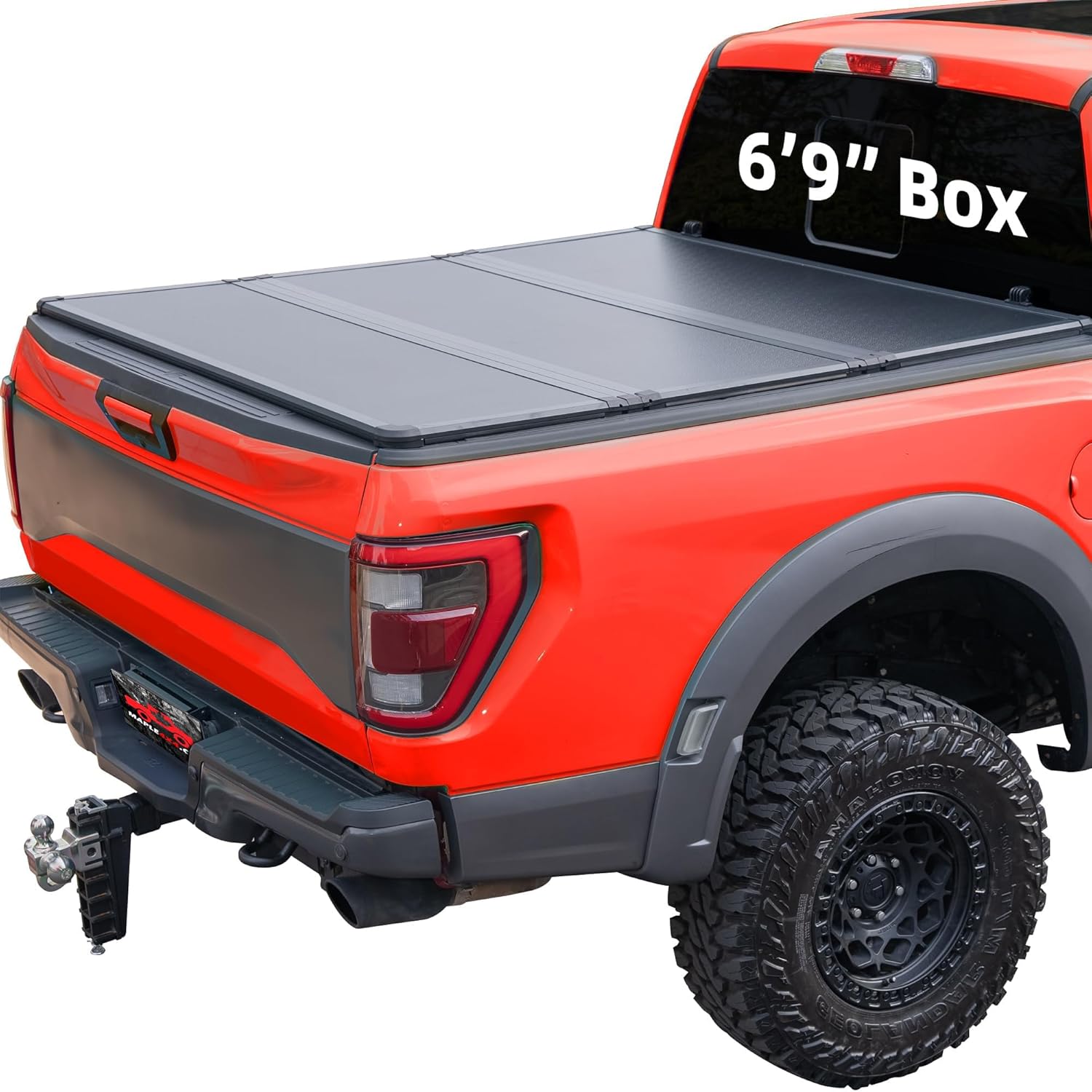 Hard Folding Truck Bed Tonneau Cover Compatible with Ford Super Duty 6.9 FT Standard Box, 1999-2025 F250 F350 F-250 F-350, Tri Fold Style