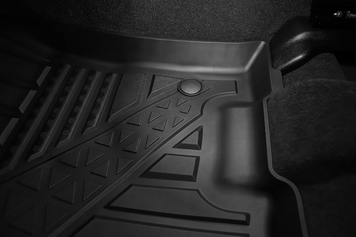 Floor Mats Fit 2019-2024 Ram 1500 Crew Cab (Includes 1500 TRX 2021-24), Custom Fit TPE All Weather | Non-Slip Textured Surface | Front and Rear Row - 3pcs Black