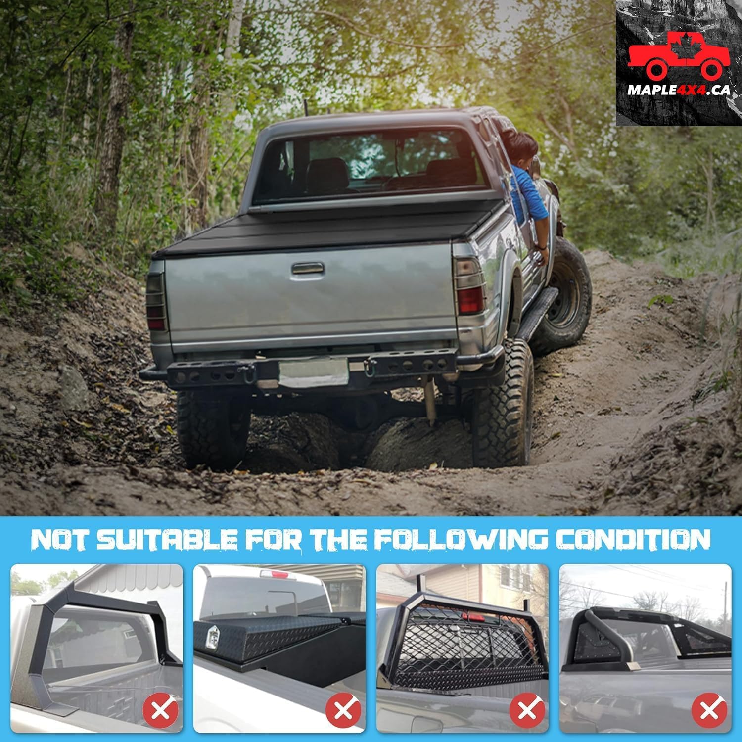 Hard Folding Truck Bed Tonneau Cover Compatible with Toyota Tundra 2022 2023 2024 2025 6.5ft Standard Box, Tri Fold Style