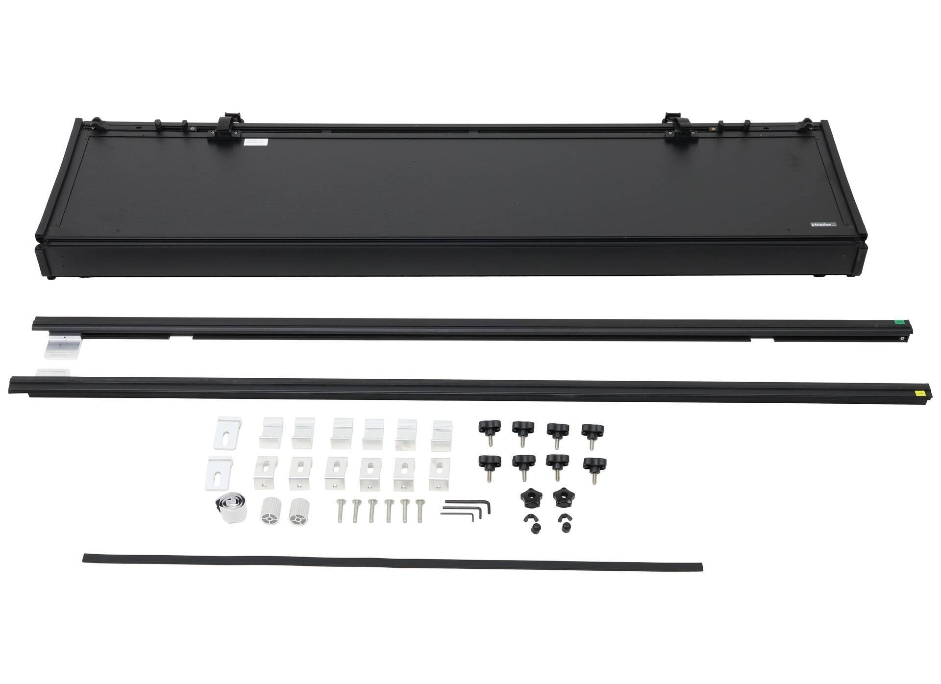 Maple4x4 Hard Quad-fold Truck Bed Tonneau Cover Compatible with 2014-2021 Toyota Tundra 5.5ft Bed (Excludes Trail Special Edition Storage Boxes)