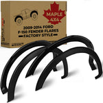 Maple4x4 Factory Style OEM Fender Flares Compatible with 2021-2023 Ford F-150 ( NOT for Raptors and Lightning models) | Smooth Black, Paintable, UV Protected, Set of 4 - OE111