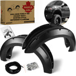 Maple4x4 2004-2008 Ford F-150 Pocket Bolt-Riveted Style Fender Flares | Smooth Black Paintable, Set of 4 | Durable, Easy Installation, Enhanced Protection (Not for Flareside) - FF101