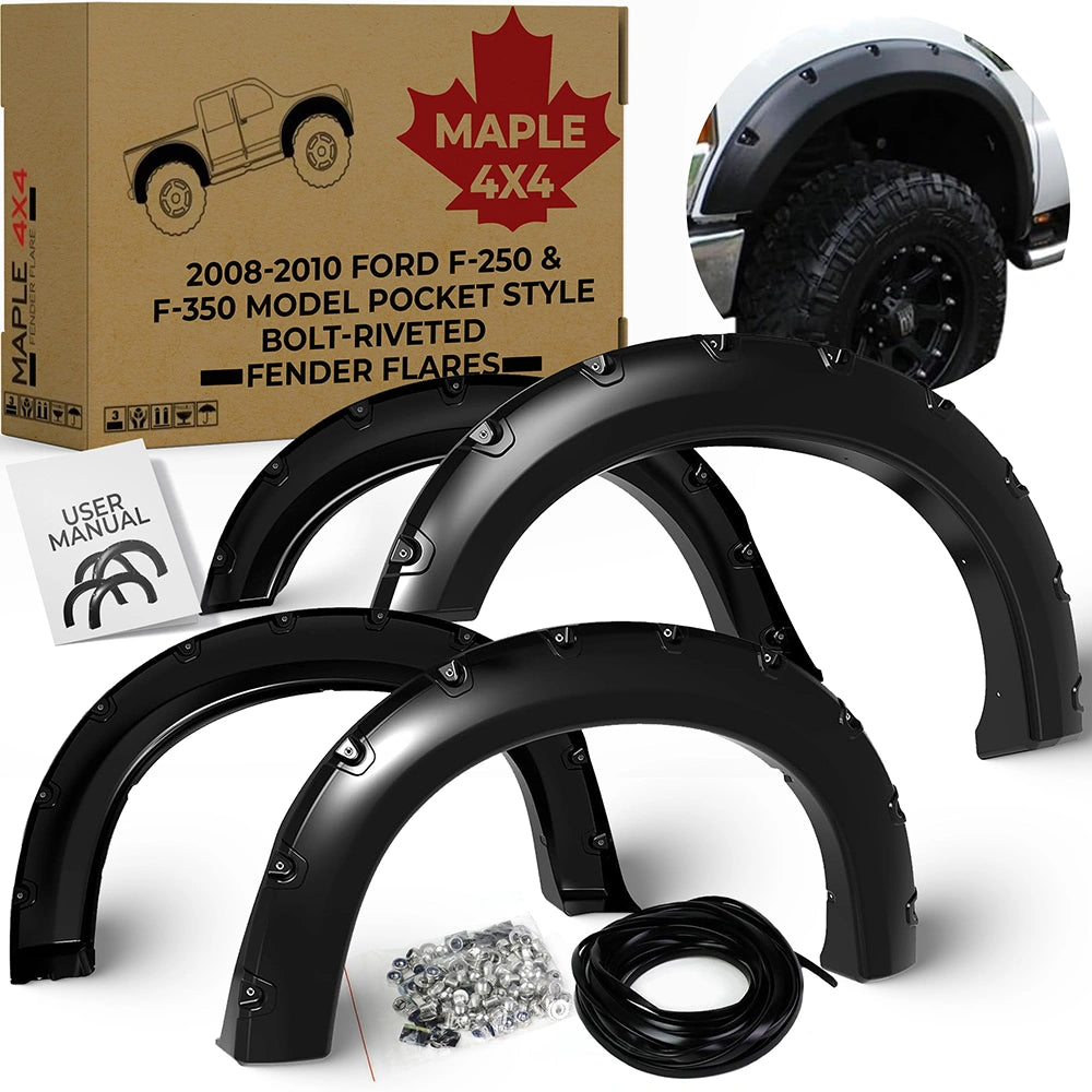 Pocket Style Fender Flares for 2008–2010 Ford F-250 &amp; F-350 Super Duty