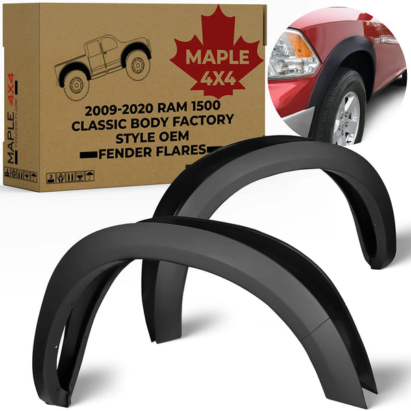2009-2021 Dodge Ram 1500 Classic Body Factory Style “OEM” Fender Flares | Black Paintable