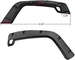 Maple4x4 1997-2006 Jeep Wrangler TJ 6 inch Pocket Riveted Fender Flares textured black finish 6 piece set - FF802