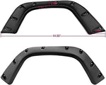Maple4x4 1997-2006 Jeep Wrangler TJ 6 inch Pocket Riveted Fender Flares textured black finish 6 piece set - FF802