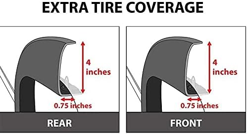 Discounted Demo Fender Flares with Minor Scratches | Maple4x4 2007-2013 Compatible with Chevy Silverado 1500 2500 3500 (5.8ft Short Box) Factory Style OEM Fender Flares Smooth Black Set of 4 (Not for GMC Sierra, 6.5ft & 8ft Box, or 2007 Classic) - OE205-1