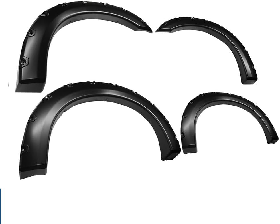 Maple4x4 1999-2007 Ford F-250 F-350 Pocket Style Riveted Fender Flares | Black Paintable - FF104