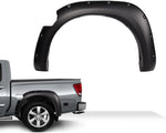 Maple4x4 2004-2015 Compatible with Nissan Titan (WITHOUT Bedside Lockbox) Pocket Riveted Fender Flares | Smooth Black Paintable, Set of 4 - FF701