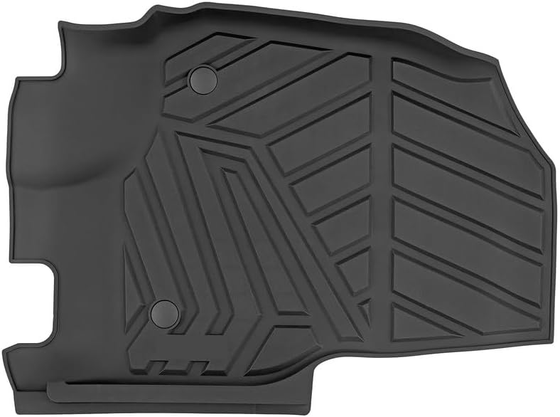 Floor Mats Fits for 2017-2025 Ford F-250/F-350 Super Duty Crew Cab | Custom Fit TPE All Weather | Non-Slip Textured Surface | Front and Rear Row - 3pcs Black