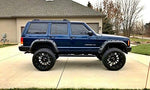 Maple4x4 1984-2001 Jeep Cherokee XJ 4-Door Pocket Riveted Fender Flares (Not for Models with Side Skirt) | Black Textured 6Pcs - FF801