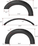 Maple4x4 2017-2022 Ford F250 F350 Superduty Pocket Style Riveted Fender Flares | Smooth Black Set of 4 - FF108