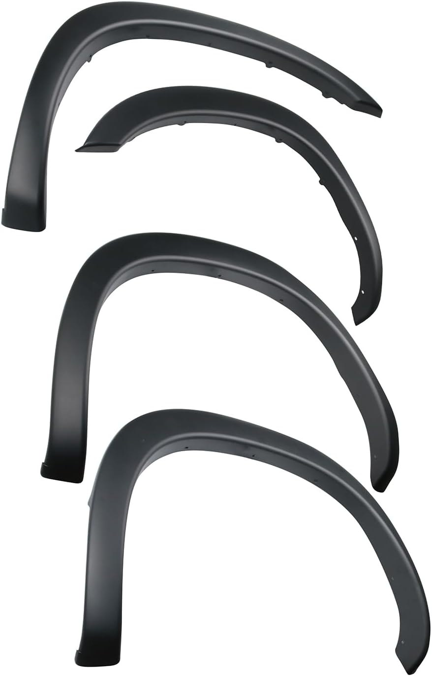 Maple4x4 Compatible with 2002-2008 Dodge Ram1500 2003-2009 Dodge Ram 2500 3500 6.5ft Bed (Not for 8' Bed and Dually Models) OEM Factory Style Fender Flares | Smooth black paintable - OE301
