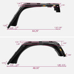 Maple4x4  2007-2018 Jeep JK Wrangler 2/4 Door Model Unlimited Rubicon Unlimited Pocket-Riveted Fender Flares - FF803