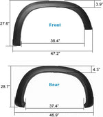 Maple4x4 2019-2024 Compatible with Silverado 1500 OEM Style Fender Flares | Fits 2019-2026 Chevy Silverado 1500 (NOT for GMC Sierra) Factory Style OEM Fender Flares Smooth Black Paintable - OE208