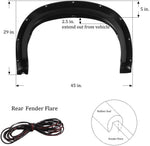 Maple4x4 2014–2020 Compatible with Toyota Tundra Pocket Style Riveted Fender Flares | Smooth Black Paintable – 4 Piece Set - FF404