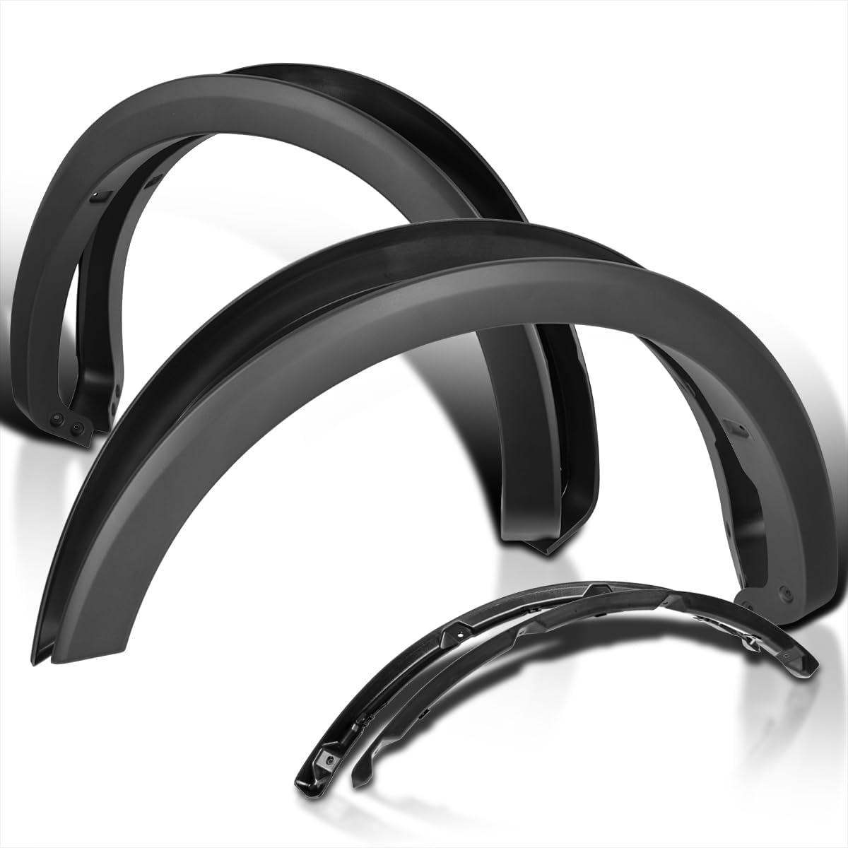 Maple4x4 Factory Style OEM Fender Flares Compatible with 2021-2026 Ford F-150 ( NOT for Raptors and Lightning models) | Smooth Black, Paintable, UV Protected, Set of 4 - OE111