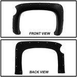 Maple4x4 2007-2013 Chevy Silverado 1500/2500/3500 (5.8ft Bed Only) Pocket Bolt-Riveted Style Fender Flares | Smooth Black Paintable Set of 4 - FF205