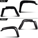 Maple4x4 2007-2014 Compatible with Toyota FJ Cruiser Pocket Riveted Fender Flares | Smooth Black Paintable Set of 4 - FF405