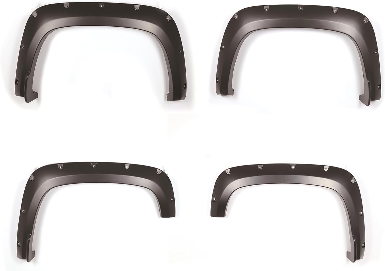 Maple4x4 2020-2026 Compatible with Chevy Silverado 2500 3500 HD Pocket Bolt-Riveted Fender Flares (NOT FOR GMC SIERRA) | Smooth Black Paintable - FF209