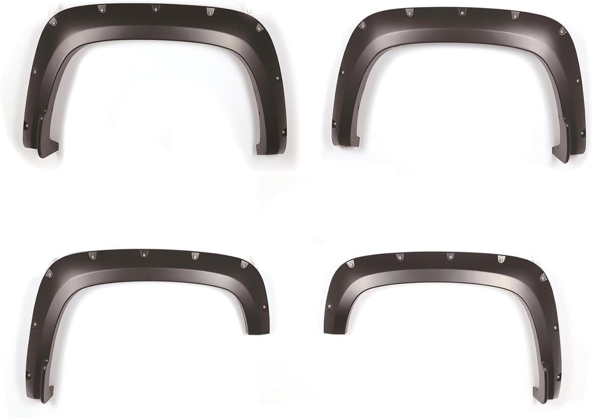 Maple4x4 2020-2026 Compatible with Chevy Silverado 2500 3500 HD Pocket Bolt-Riveted Fender Flares (NOT FOR GMC SIERRA) | Smooth Black Paintable - FF209