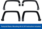 Maple4x4 2014-2018 Chevy Silverado 1500 & 2015-2019 Silverado 2500/3500 HD Factory Style OEM Fender Flares – 6PC Set, Fine-Texture Matte Black Paintable -- OE206