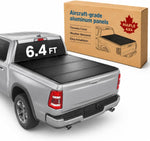 Maple4x4 2019-2026 Dodge Ram 1500 6.4ft Bed New Body (NOT for Classic) Hard Tri-Fold flip up Truck Bed Tonneau Cover | Flush Aluminum Panels - LT018