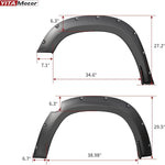 Maple4x4 2019-2026 Dodge Ram 1500 New Body Pocket Bolt-Riveted Style Fender Flares | Not for Rebel, Warlock, or Classic Models | Smooth Black, Paintable Set of 4 - FF305