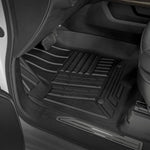 Floor Mats Fits for 2019-2025 Chevy Silverado/GMC Sierra 1500 & 2020-25 Sierra 2500/3500 HD Crew Cab | Custom Fit TPE All Weather | Non-Slip Textured Surface | 3pcs Black