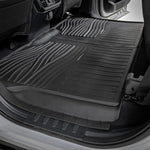 Floor Mats Fit 2015-2025 Ford F-150 SuperCrew Cab (Includes 22-25 Lightning), Custom Fit TPE All Weather | Non-Slip Textured Surface | Front and Rear Row - 3pcs Black