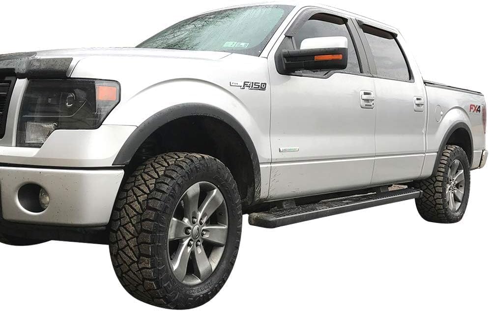 Maple4x4 2009-2014 Ford F-150 Fender Flares – Factory Style OEM Design (Excludes All Flareside Models) | Black, Set of 4 - OE102
