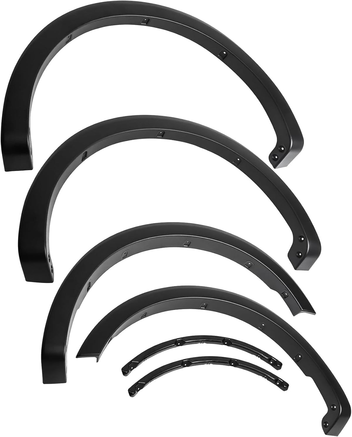 Maple4x4 OE Replacement Fender Flares Compatible with 2018-2020 Ford F150 (only for trucks with factory flares) | (Excludes Platinum & Raptor Model) Smooth Black Paintable - OE109