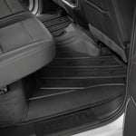 Floor Mats Fits for 2019-2025 Chevy Silverado/GMC Sierra 1500 & 2020-25 Sierra 2500/3500 HD Crew Cab | Custom Fit TPE All Weather | Non-Slip Textured Surface | 3pcs Black
