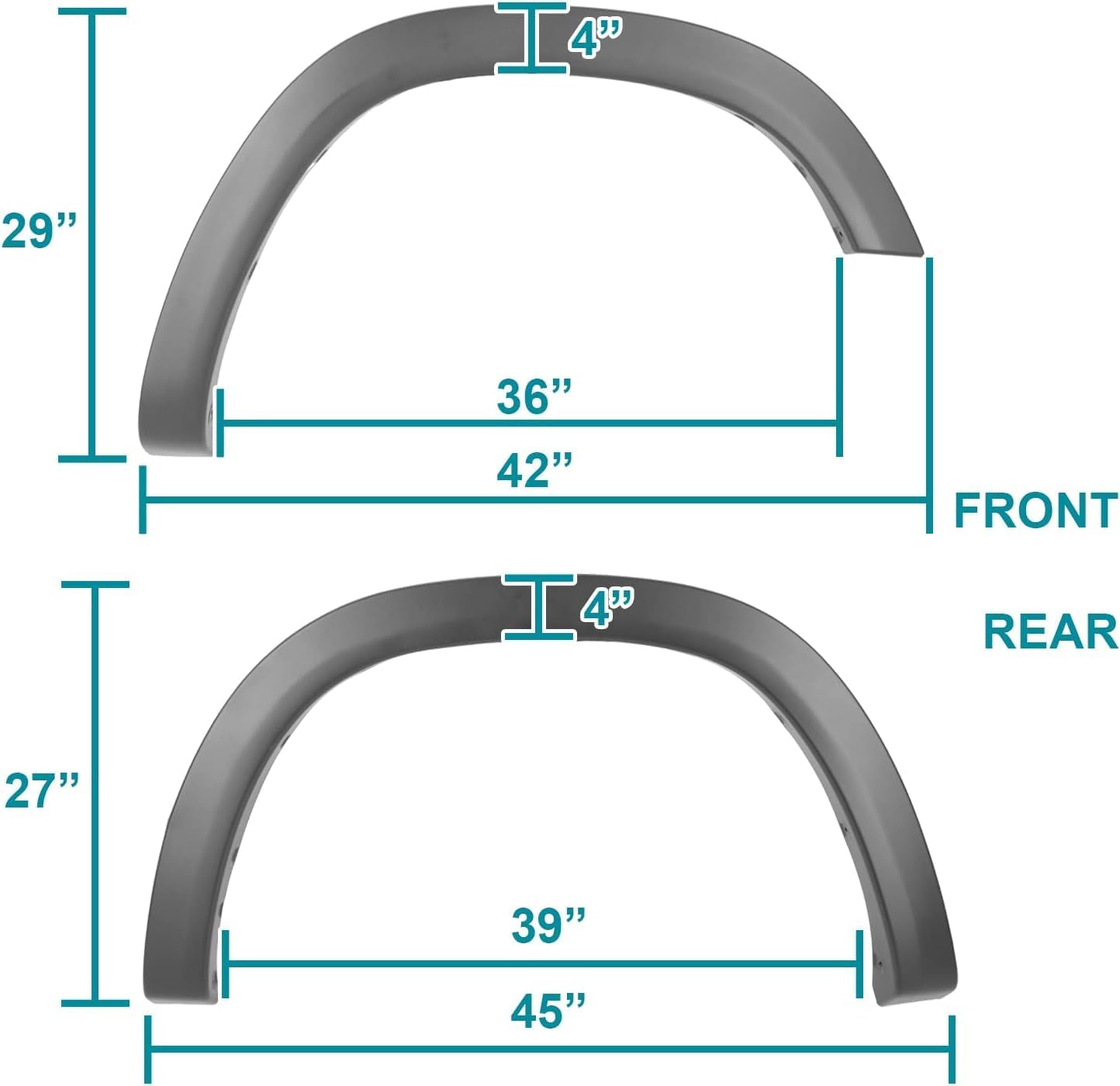 Maple4x4 Compatible with 2019-2026 Dodge Ram 1500 New Body OEM Factory Style Fender Flares (Not for Classic, Rebel, TRX Models) | Smooth Black Paintable Set of 4 - OE305